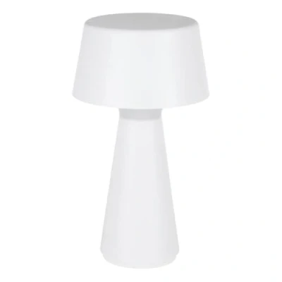 Imagen de Eglo Huesa Lámpara de mesita noche LED para exteriores, con batería, atenuable, inalámbrica, recargable mediante USB, plástico en blanco, blanco cálido y frío, IP44