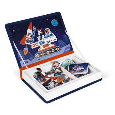 Imagen de Janod Magneti&#039;Book Cosmos Juego Educativo Magnético de 70 Piezas Desarrolla la Motricidad Fina y Imaginación A partir 3 Años, J02589