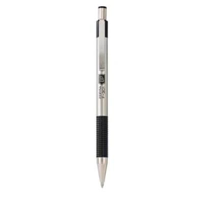 Imagen de Zebra F 301 Bolígrafo (acero inoxidable, 1 mm, 2 unidades), color negro