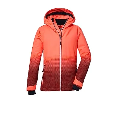 Imagen de killtec niñas Chaqueta de esquí impermeable/chaqueta funcional con capucha y paranieves KSW 183 GRLS SKI JCKT, coral, 140, 39905 000