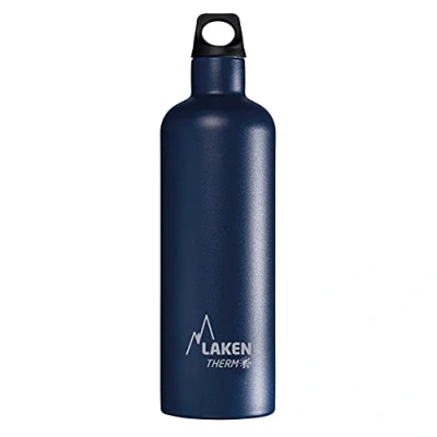 Imagen de Botella Térmica de Acero Inoxidable Doble Pared Aislada al Vacío Laken (0,75L Azul) Para Niños y Adultos/Para Gimnasio Deportes Resistente Duradera