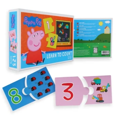 Imagen de Barbo Toys Peppa Pig Aprendiendo a Contar para Niños Partir de 3 Años Juego Puzzle Infantil con 10 Mini Puzzles Juegos Educativos Oficial