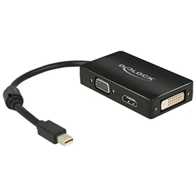 Imagen de DeLOCK 62631 Cable adaptador mini DisplayPort 1.1 macho a 1 VGA + HDMI DVI 24+1, color negro
