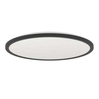 Imagen de Eglo Rovito Lámpara de techo LED redonda para baño, plástico, en blanco y negro, color luz cálido o frío, IP44, diámetro 50 cm