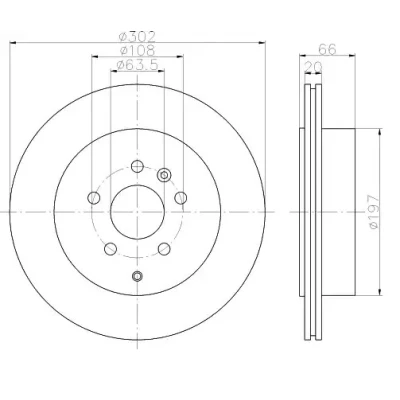 Imagen de VAICO V48 80007 Disco de freno Eje trasero 302 20 5 108 ventilado Original calidad LAND ROVER: Freelander 2 SUV