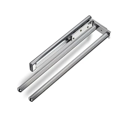 Imagen de SOTECH Toallero de aluminio TED Cromo pulido 2 brazos (325 487 mm, extensible, giratorio) pared telescópico apto para baño o cocina