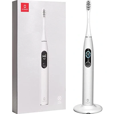 Imagen de Oclean X Pro Elite Cepillo de dientes eléctrico, Pantalla táctil inteligente, 84,000 Movimientos por minuto, 32 Niveles intensidad, 4 Modos,Sensor presión, 35 días duración, IPX7, Gris
