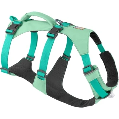 Imagen de RUFFWEAR Arnés para Perro con asa, Flagline, Multiusos, Ligero, Ajustable, cómodo, Caminar, 3 Puntos de fijación Plomo, Correa Reforzada y Anillo en V Metal Fuerte