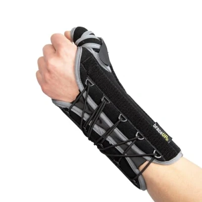 Imagen de BraceUP Férula de Muñeca y Pulgar Envoltura Rápida Muñequera con Soporte para el Espica (Mana Izquierda)