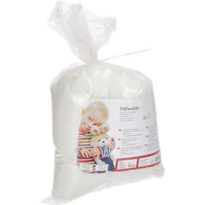 Imagen de Rayher Relleno algodón, altamente frisado,copos, surtido, 300 g