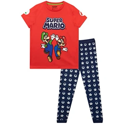 Imagen de Super Mario Pijamas de Manga Corta para Niños Rojo 4 5 Años
