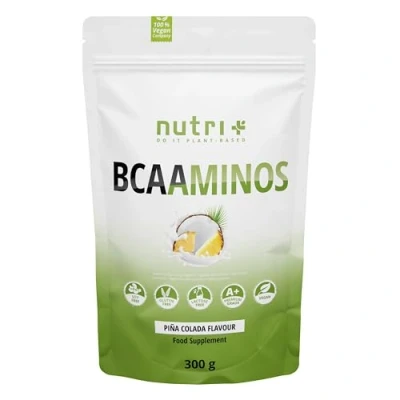 Imagen de BCAA Sabor Piña Colada Complejo de Aminoácidos Alta Dosificación BCAAminos Polvo Instantáneo Vegano Amino Acid Complex 2:1:1 L Leucina Isoleucina Valina 300g
