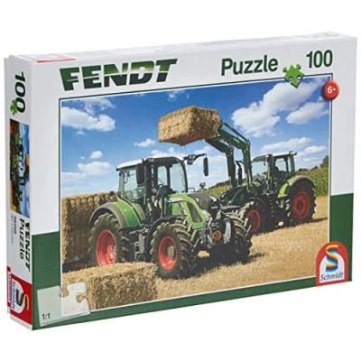 Imagen de Schmidt CGS_56256 Puzzle: 100 Tractor Cargo Front Loader Fendt, Multicolor