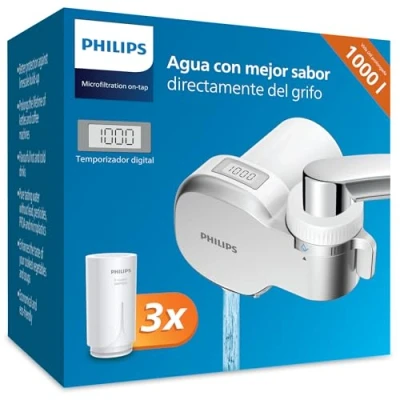 Imagen de Philips Water Filtro de grifo Microfiltración con pantalla digital