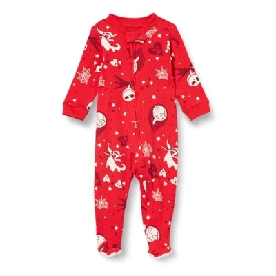 Imagen de Amazon Essentials Disney Marvel Star Wars Pijama Ceñido de Algodón con Pies Unisex Bebés, Nightmare Valentine Sleep &amp; Play, Prematuro