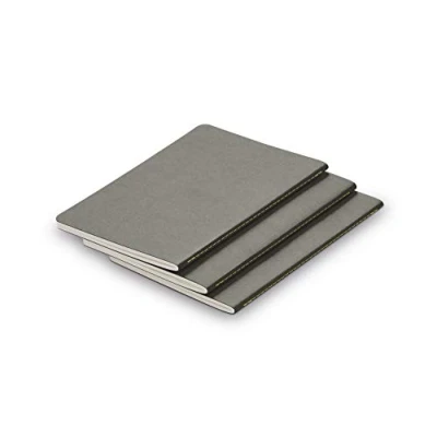 Imagen de Lamy Lote de 3 cuadernos papel 810 Formato DIN A5 (145 x 210 mm) con cubierta gris plata, lineado 64 páginas