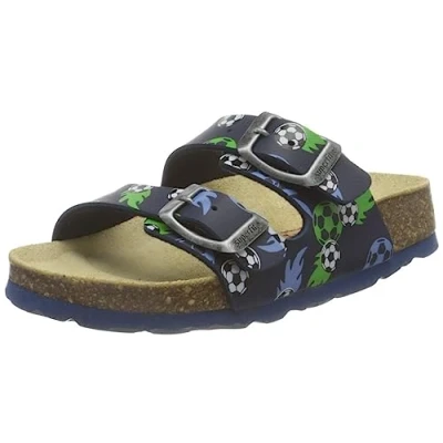 Imagen de Superfit Fussbettpantoffel, Pantuflas, Azul (Blue/Green 8011), 24 EU