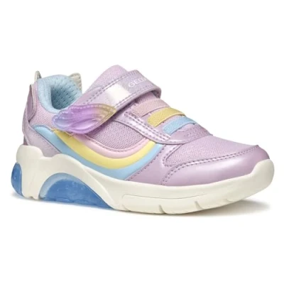 Imagen de Geox Light UP J Fadinlight GIRL Zapatillas para niños, Talla: 30, Lilac/multicolor Zapatos