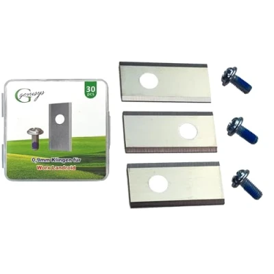 Imagen de G greengrass tools cuchillas de repuesto compatibles con Worx Landroid, Ecovacs Goat, Einhell, LandXCape, Practixx, Scheppach, Kress para robot cortacésped LongLife [1 agujero irrompible
