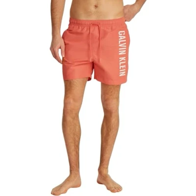 Imagen de Calvin Klein Bañador Hombre Medium Drawstring con cintura ajustable, Naranja (Dazzling Coral), 5XL