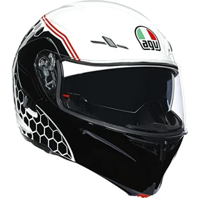Imagen de AGV Compact St Casco para Moto, Unisex Adulto, Detroit Blanco/Negro, XS