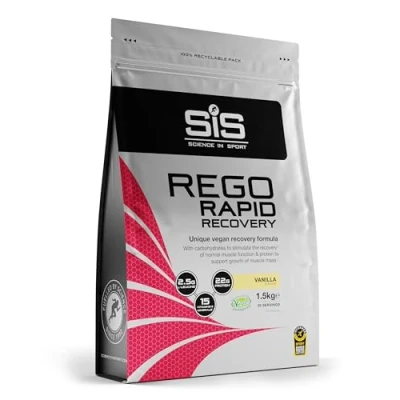 Imagen de Science in sport Rego Rapid Recovery 1.5kg Vainilla Vegan Bebida regeneradora en polvo con carbohidratos, proteínas, electrolitos, vitaminas y minerales, Ayuda a entrenar eficazmente
