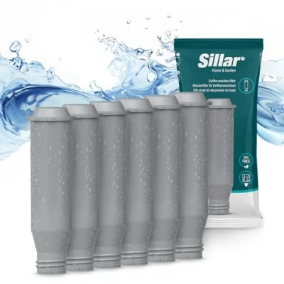 Imagen de Sillar 6x Filtro de Agua, Recambio Agua para Cafeteras Krups F088, AEL01, TCZ6003 Aumenta la Vida Máquina