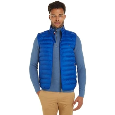Imagen de Tommy Hilfiger Packable Recycled Vest MW0MW18762 Chalecos, Azul (Ultra Blue), L para Hombre