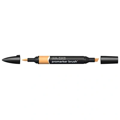 Imagen de Winsor &amp; Newton Promarker Brush Rotulador Doble Punta, Punta Pincel, Tinta Base Alcohol, Color Apricot