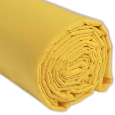 Imagen de IPEA Tela de Popelín Algodón Amarillo 200 cm x 150 Fabricado en Italia Tejido al Metro para Costura, Ropa, Forros, Accesorios, Patchwork Lisa Coser Lienzo Color Blanco