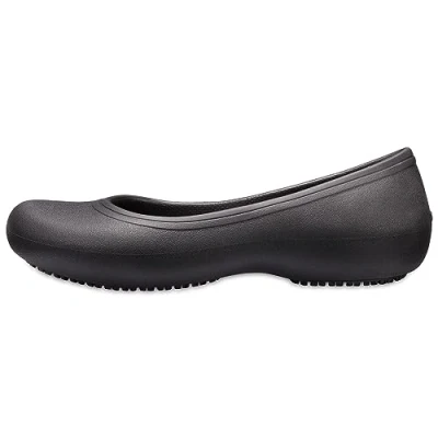 Imagen de Crocs At Work Flat W Bailarinas con punta cerrada Mujer,Negro,33/34 EU