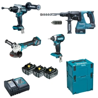 Imagen de Makita Combo DTD153+DHP486+DGA513 BL 18V LXT 5Ah 3 bat. MakPac marca