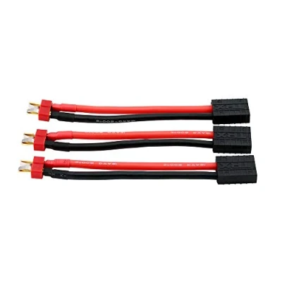 Imagen de OliRC 3piezas Traxxas Style Hembra a Deans T Plug Estilo Macho Conector con 12 awg 4 Pulgadas Cable(C68 3)