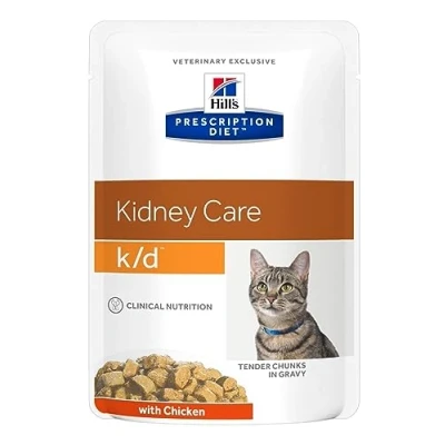 Imagen de Hills Diet Feline k/d pollo (bolsita) (12x85 gr)