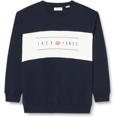 Imagen de JACK &amp; JONES Jjelliot Block Sweat Crew Neck Suéter, Navy Blazer, L para Hombre