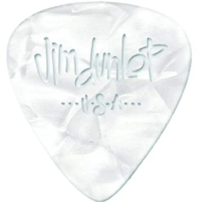 Imagen de JIM DUNLOP Púas Genuine Celluloid Classic, Saco de 72, Blanco Perlado, Medium