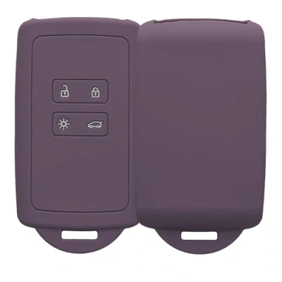 Imagen de kwmobile Funda de Silicona Compatible con Renault Llave Coche Smart Key 4 Botones (Solo Keyless Go) Carcasa Protectora para Llavero Case Mando Auto Iris pálido