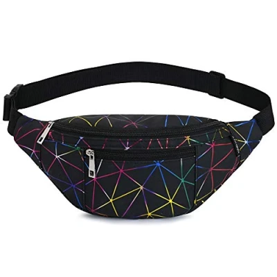 Imagen de Yooluan Riñonera Mujer Moda Deportiva Viaje Bolso de Cintura Niñas Multifuncional Bolsillos Riñoneras Running Cinturón Impermeable Bandolera Marcha Fanny Pack