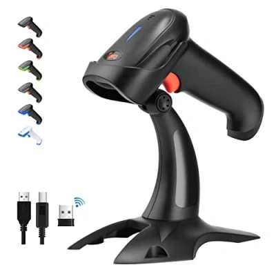 Imagen de Tera Escáner inalámbrico de código Barras Pro 2D, Lector QR Bluetooth con Soporte, escaneo rápido y preciso 2200 mAh, HW0002
