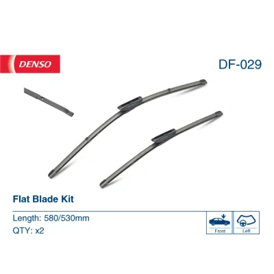 Imagen de Limpiaparabrisas Denso Flat DF 029 Sin marco RENAULT: Kangoo II Be Bop, / Grand Kangoo, Express