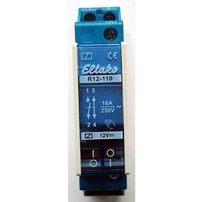 Imagen de Eltako r12 110 12vdc Rele conmutador control electromecanico
