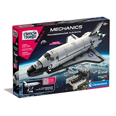 Imagen de Clementoni Mechanics Lab NASA Vehículo Flotante, Set de construcción para Montar Cohete, niños 8 años y más, con App e Instrucciones 3D (55466)