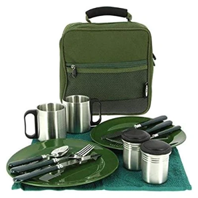 Imagen de NGT Juego de Cubiertos para 2 personas, incluye estuche. Utensilios cocina camping