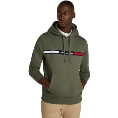 Imagen de Tommy Hilfiger Chest Insert Hoody Jersey con capucha, Hombre, Talla: Small, Green