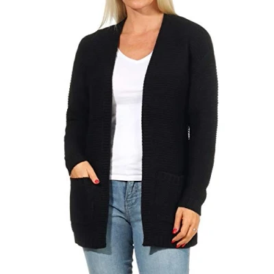 Imagen de VERO MODA Vmno Name LS Cardigan Noos Chaqueta Punto, Negro (Black Black), 38 (Talla del Fabricante: Small) para Mujer