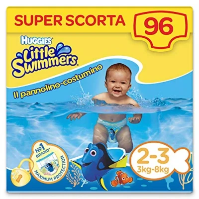 Imagen de Huggies Little Swimmers, talla 2 3 (3 8 kg), paquetes1 de 12 pañales bañadores, un total 96 bañadores
