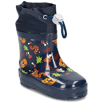 Imagen de Playshoes Botas de Goma Forradas Con Medio Eje, lluvia Unisex niños, Animales Del Bosque Marino, 18 EU