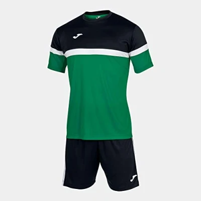Imagen de Joma Danubio Conjunto de Fútbol Camiseta y Pantalones Cortos, Hombre, Multicolor (Green/Black), 6XS