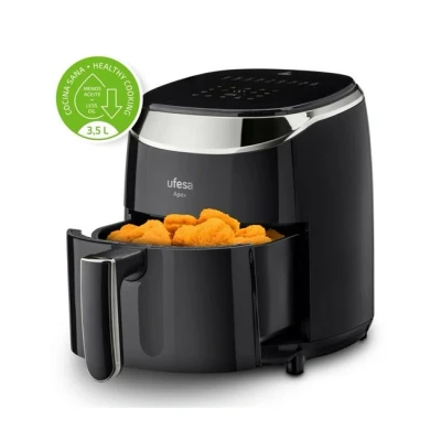 Imagen de Freidora de aire Ufesa Apex, Capacidad 3.5l, Potencia 1200 W, Temperatura máxima 200ºC, Negro
