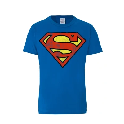 Imagen de Logoshirt Superman LOGO Camiseta estampada, Hombre, Talla: XL, Blau